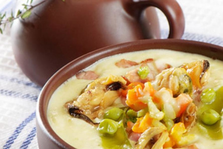 Рецепт английской похлебки из моллюсков