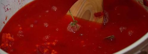 чечевичная похлебка с капустой кале, свеклой и помидорами. Шаг 7