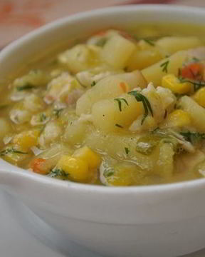 Похлебка с крабами и кукурузой