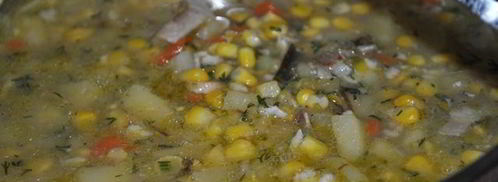 похлебка с крабами и кукурузой. Шаг 8