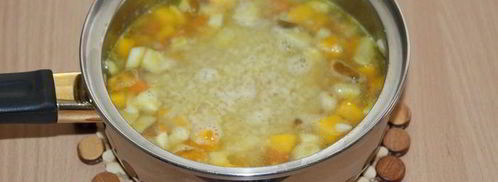 похлебка с тыквой, грибами и булгуром. Шаг 6