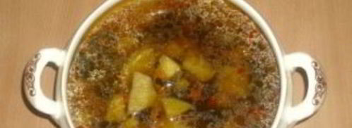 постный грибной суп из сушеных грибов. Шаг 5