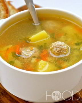 Простой суп с фрикадельками