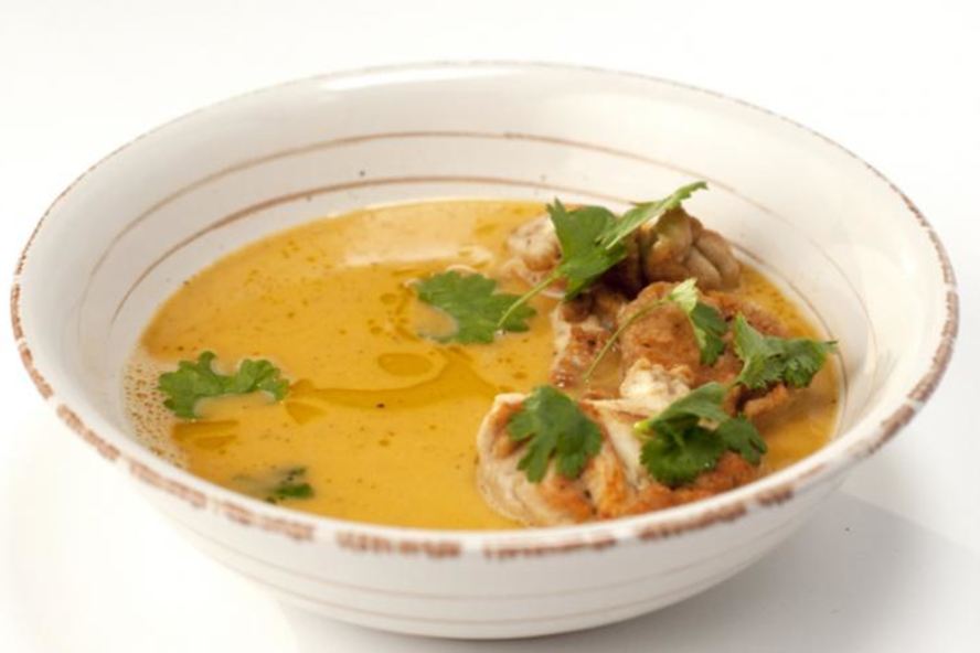 Рецепт пряного супа с телячьими мозгами