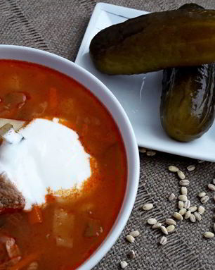 Домашний простой рассольник