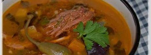 рассольник из индейки с перловкой. Шаг 17