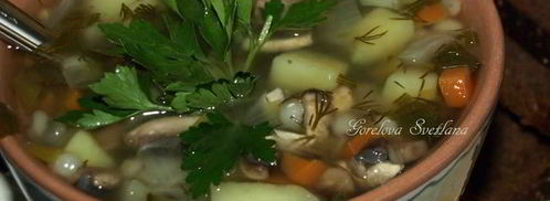 рассольник с грибами и перловой крупой. Шаг 8