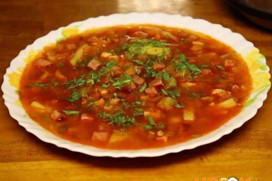 Рецепт рассольника с колбасой и копченостями