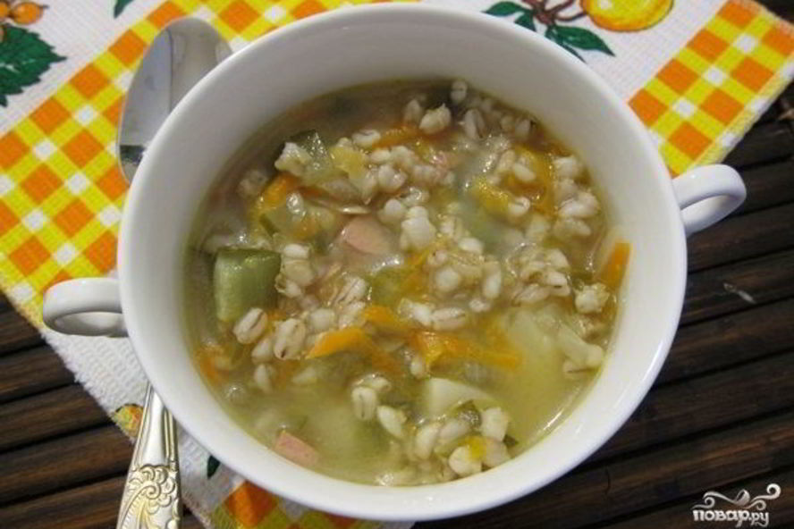 Рецепт рассольника с колбасой