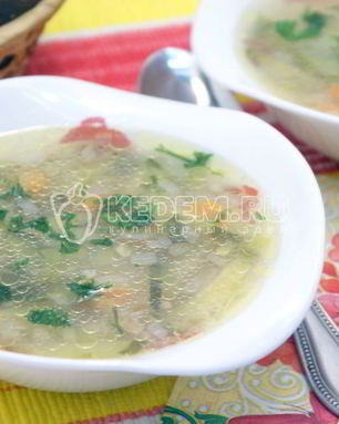 Рассольник с маринованными огурцами