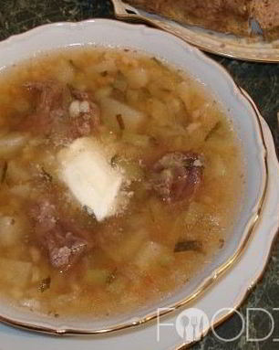 Рассольник с почками