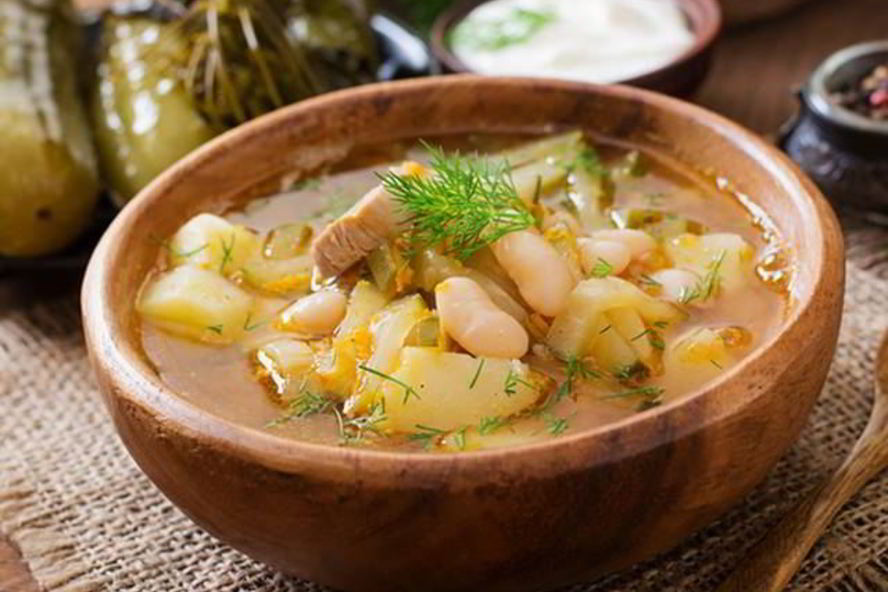 Рецепт рассольника с рисом и ягненком