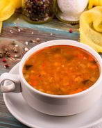 Вегетарианский рассольник с фасолью