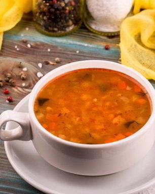 Вегетарианский рассольник с фасолью