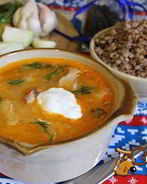 Деревенские кислые щи с гречневой кашей