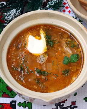 Деревенские зимние щи