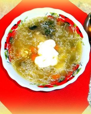 Грибные щи из квашеной капусты