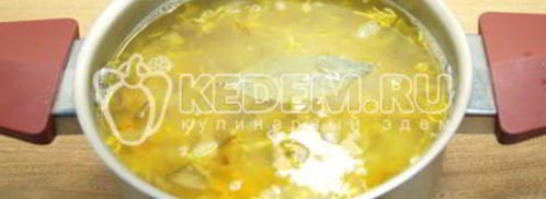 щи грибные с перловкой. Шаг 8