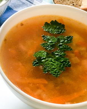 Щи из свежей капусты с индейкой