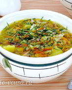 Щи с рыбными консервами