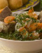 Шурпа из говядины в горшочке