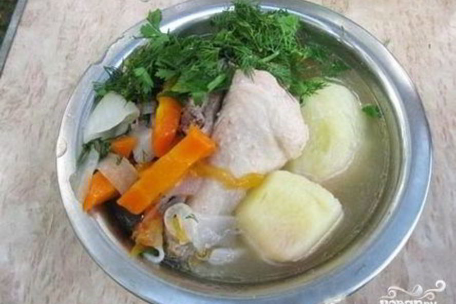 Рецепт шурпы из утки на костре