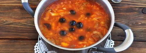 постная солянка из свежей капусты. Шаг 13