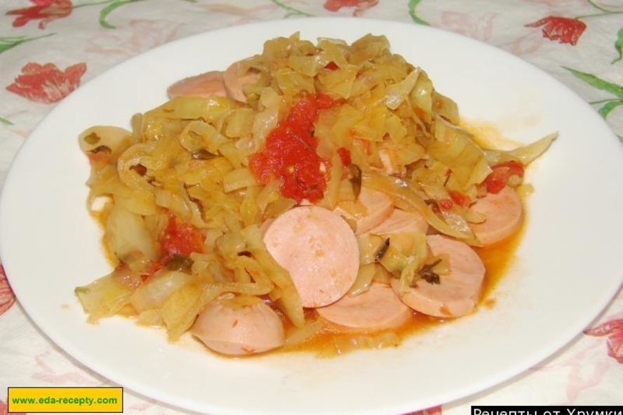 Рецепт солянки из капусты с сосисками