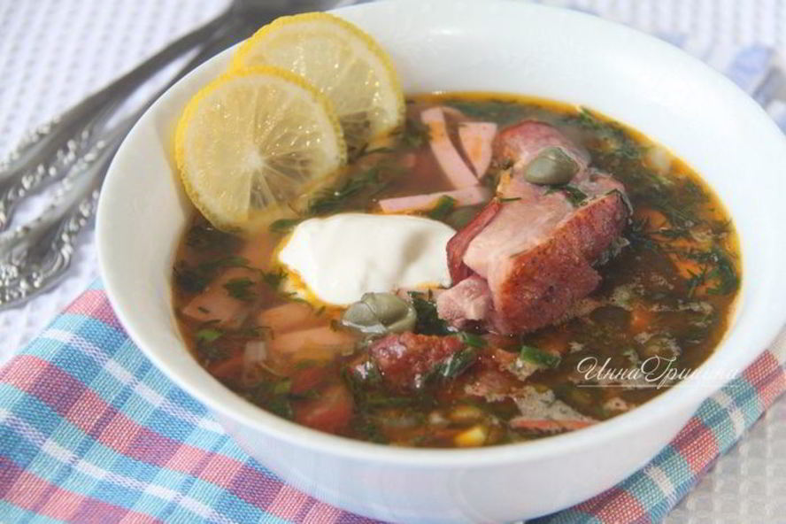 Рецепт солянки мясной сборной