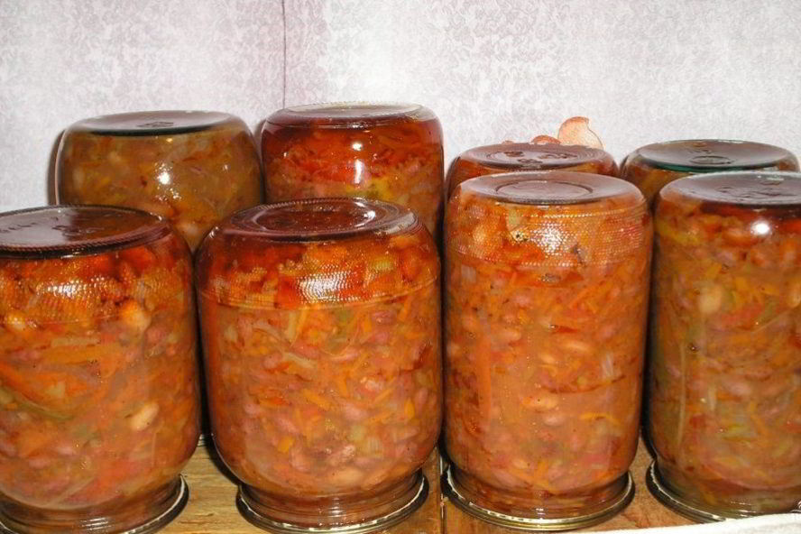 Рецепт солянки с фасолью на зиму