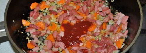 солянка с фрикадельками и фасолью. Шаг 5