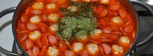 солянка с фрикадельками и фасолью. Шаг 7