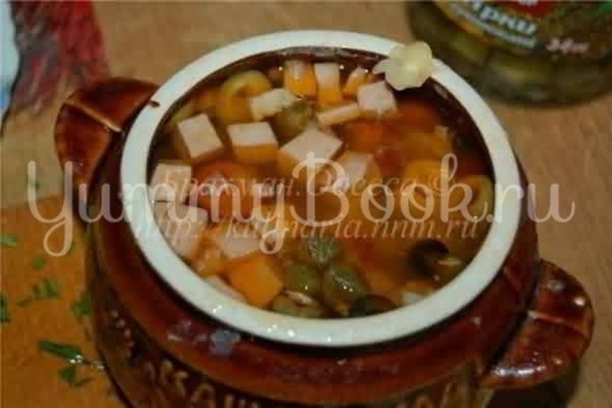 Рецепт солянки сборной мясной