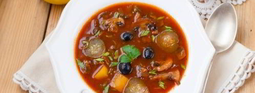 вегетарианская грибная солянка. Шаг 15