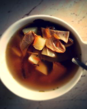 Суп из белых сушеных грибов