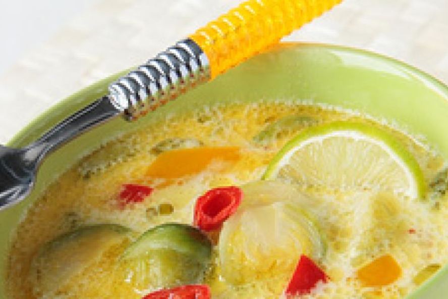 Рецепт супа из брюссельской капусты с кокосовым молоком и чили