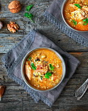 Грузинский суп Харчо со свининой