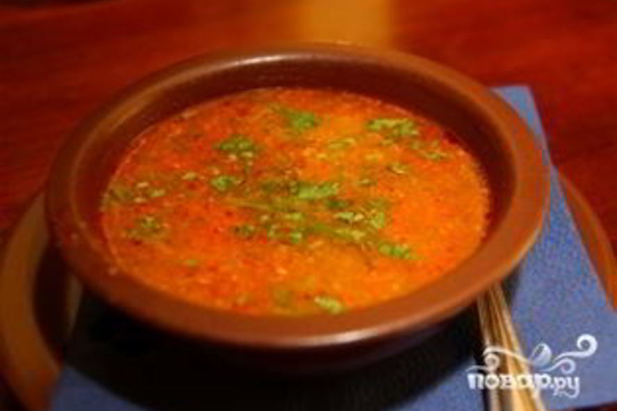 Рецепт острого супа харчо