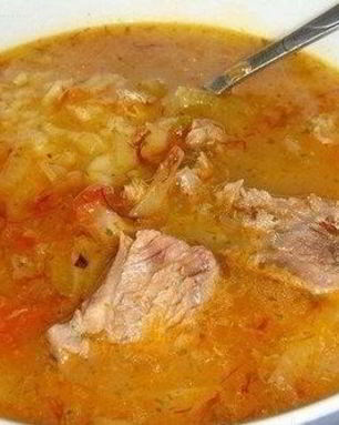 Суп Харчо по-грузински с грецкими орехами