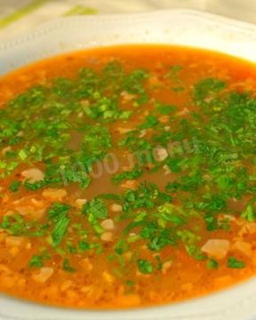 Суп Харчо с говядиной и рисом