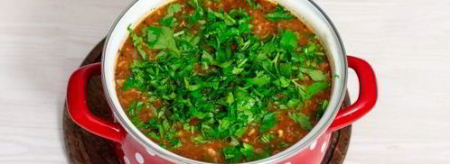 суп харчо с курицей и рисом. Шаг 19