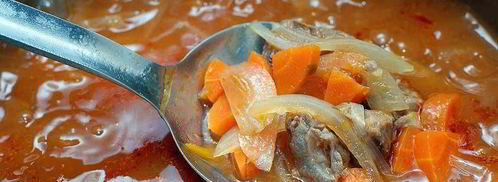 суп харчо с соусом ткемали. Шаг 10