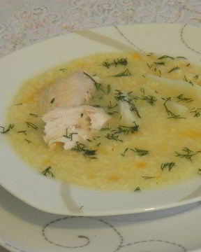 Суп пшенный с курицей
