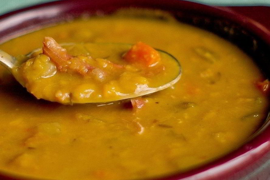 Рецепт горохового супа-пюре с оливками