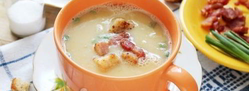 гороховый суп-пюре с варено-копченой грудинкой. Шаг 16