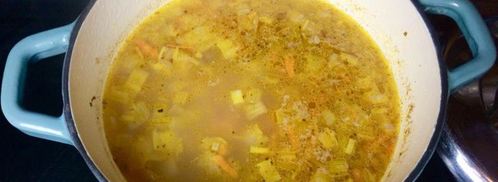 овощной перловый суп-пюре с луком-пореем и шампиньонами. Шаг 13