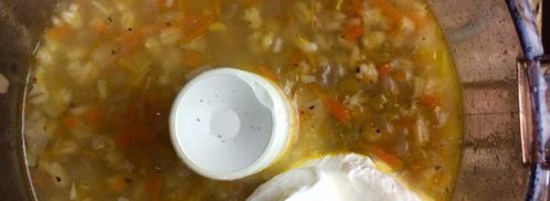 овощной перловый суп-пюре с луком-пореем и шампиньонами. Шаг 16