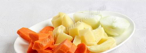 овощной суп пюре из картофеля и моркови с имбирем. Шаг 4