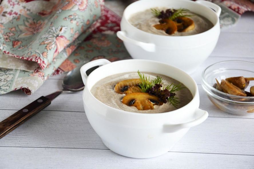 Рецепт супа пюре грибной со сливками