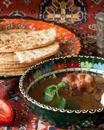 Суп-пюре из фасоли с беконом и черносливом